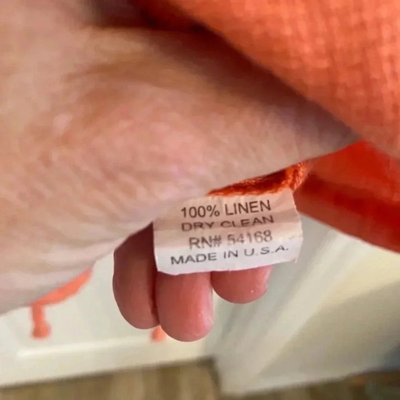 Elliot Lauren Orange Linen Button Down Top - Picture 4 of 6